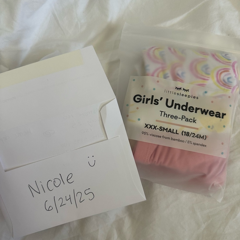 Little Sleepies Girls Underwear NIB XXX-S (18-24M)